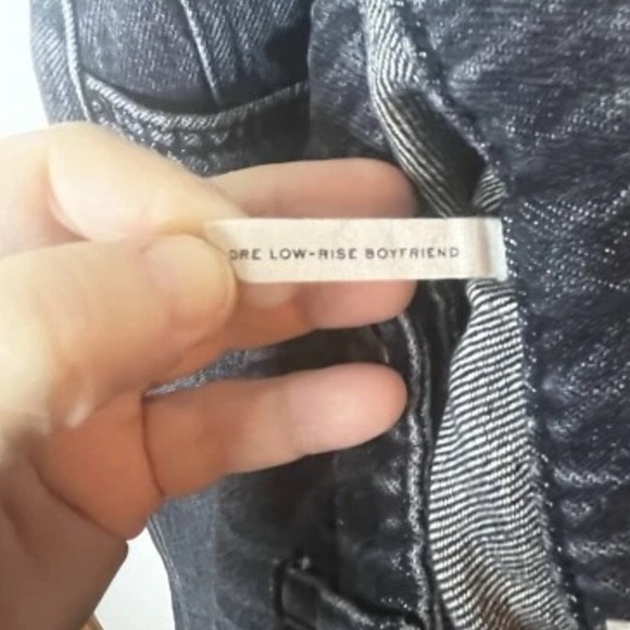 Rag And Bone Dre Low Rise Boyfriend Denim Jeans Women 30 Black Straight - Picture 6 of 8